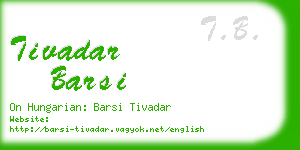 tivadar barsi business card